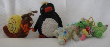 Schnecke, Pinguin, großer & kleiner Amigurumi Drache